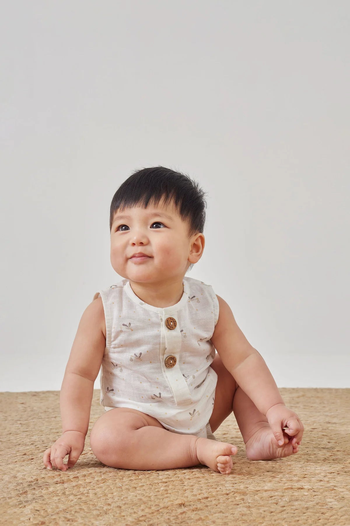 Tiny Twig - Organic Cotton Bubble Romper - Stork