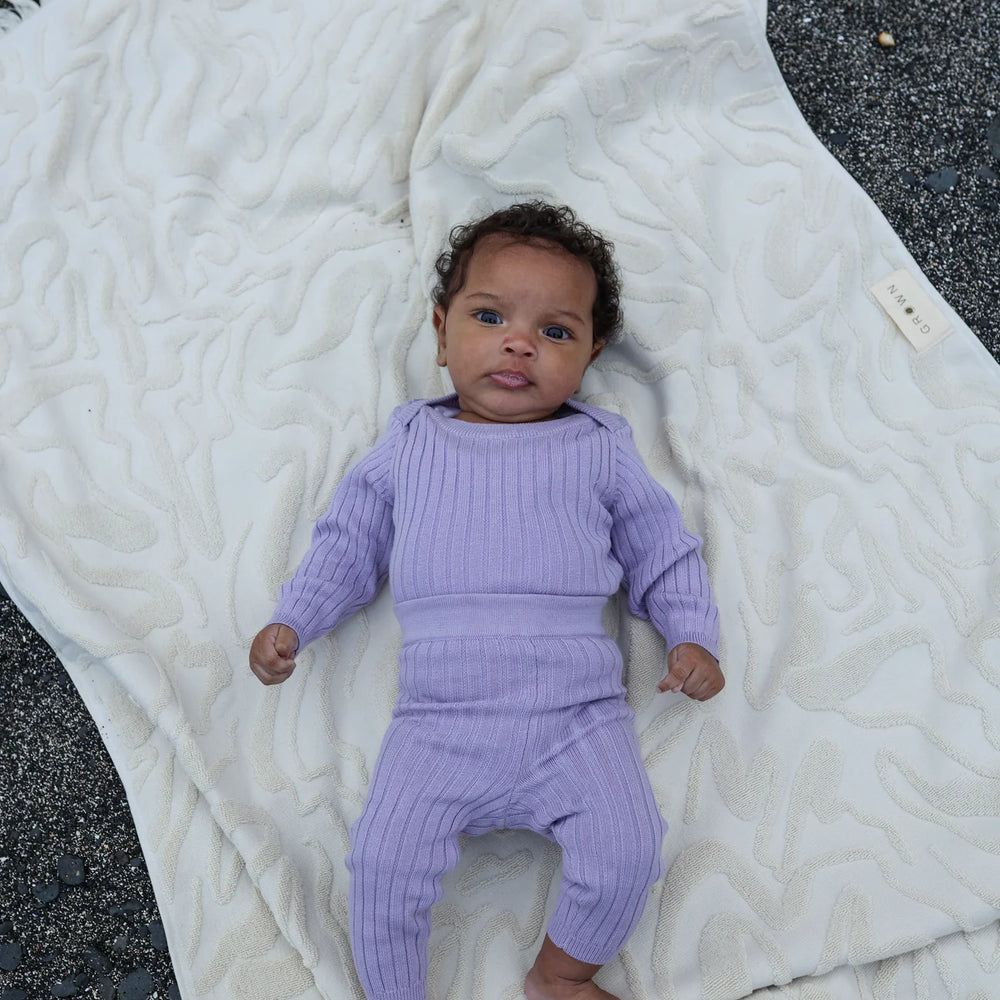 Grown Clothing - Organic Ribbed Essential Leggings - Lilac