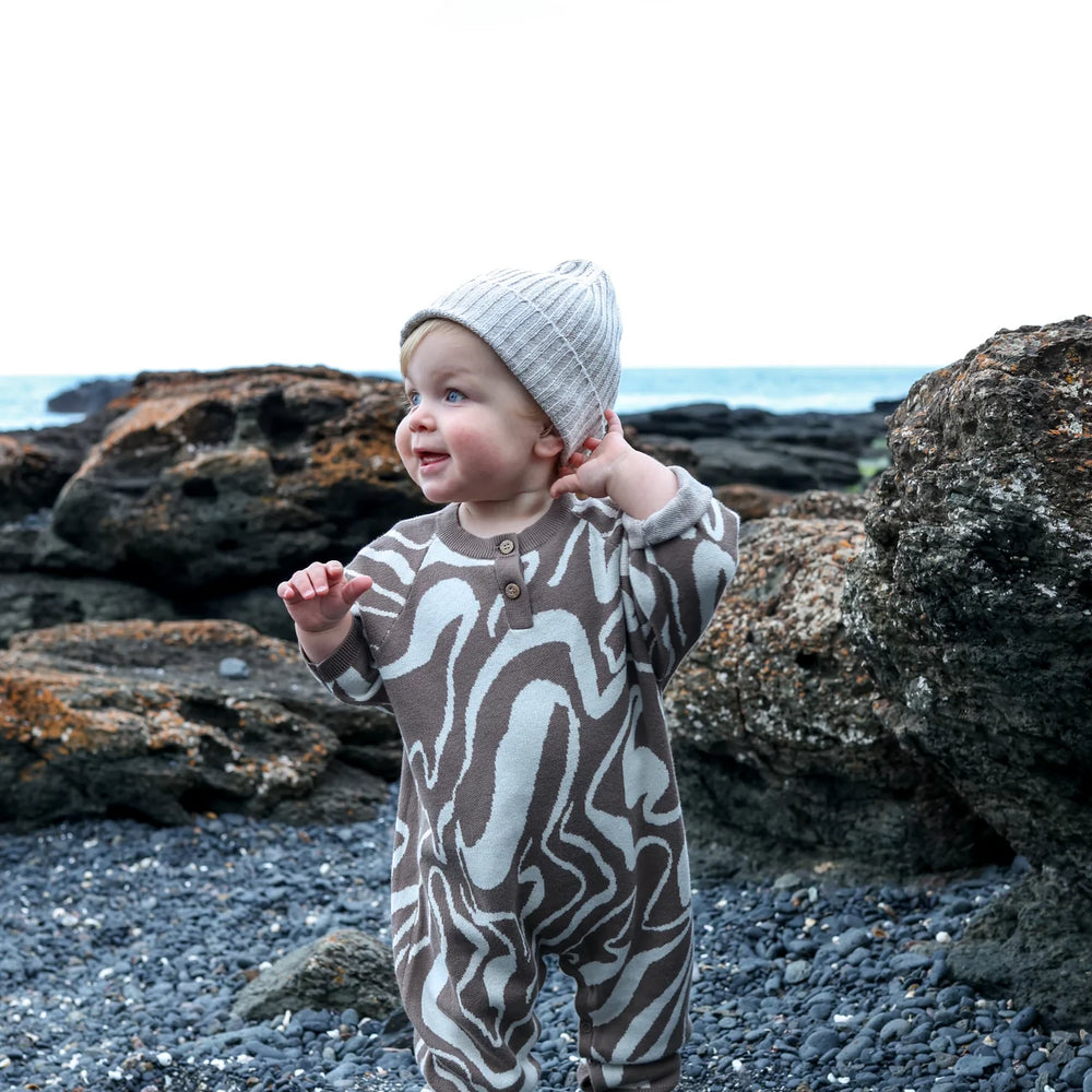 Grown - Organic Star Suit - Ripple