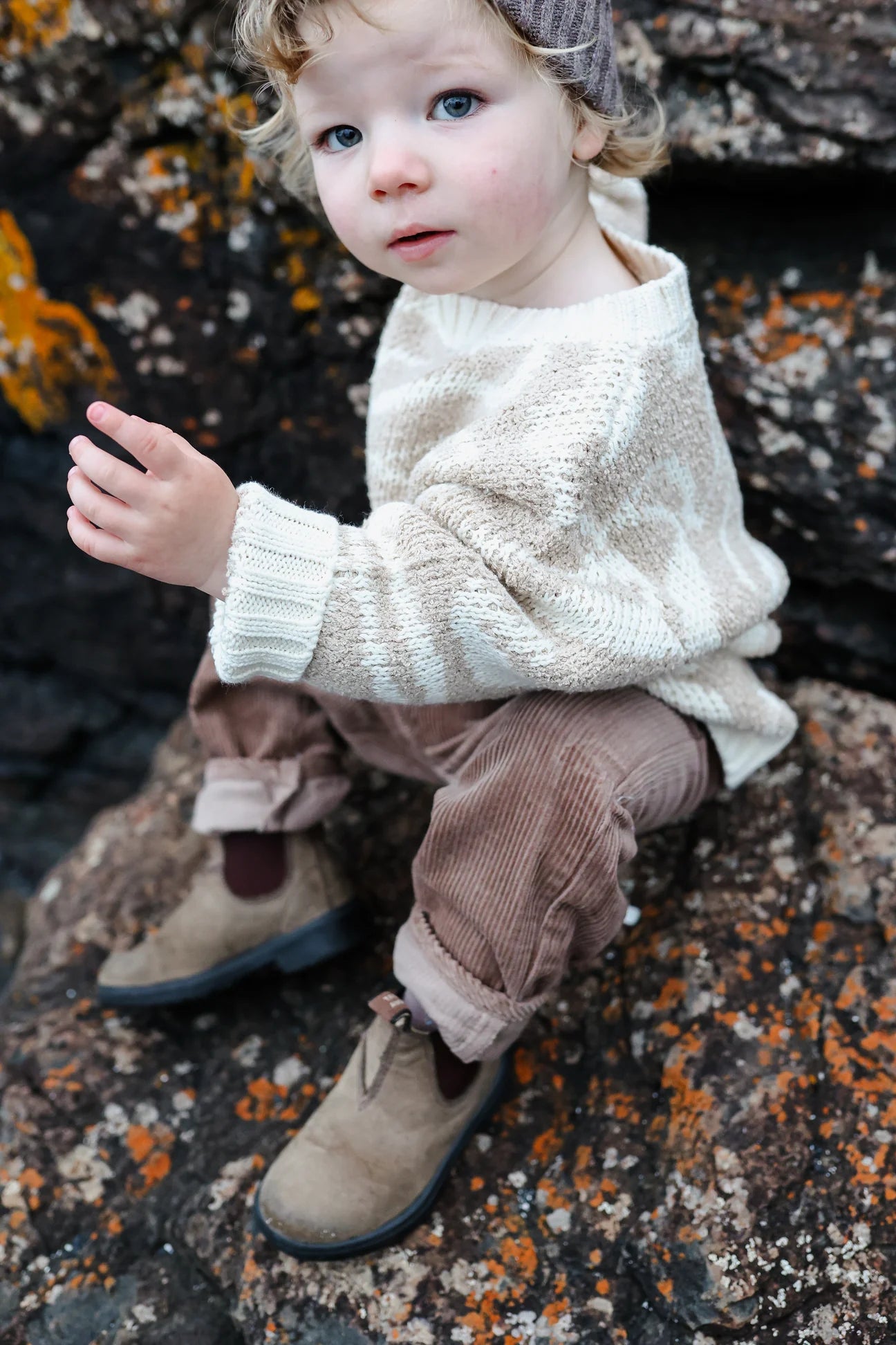 Grown - Teddy Ripple Pull Over - Stone