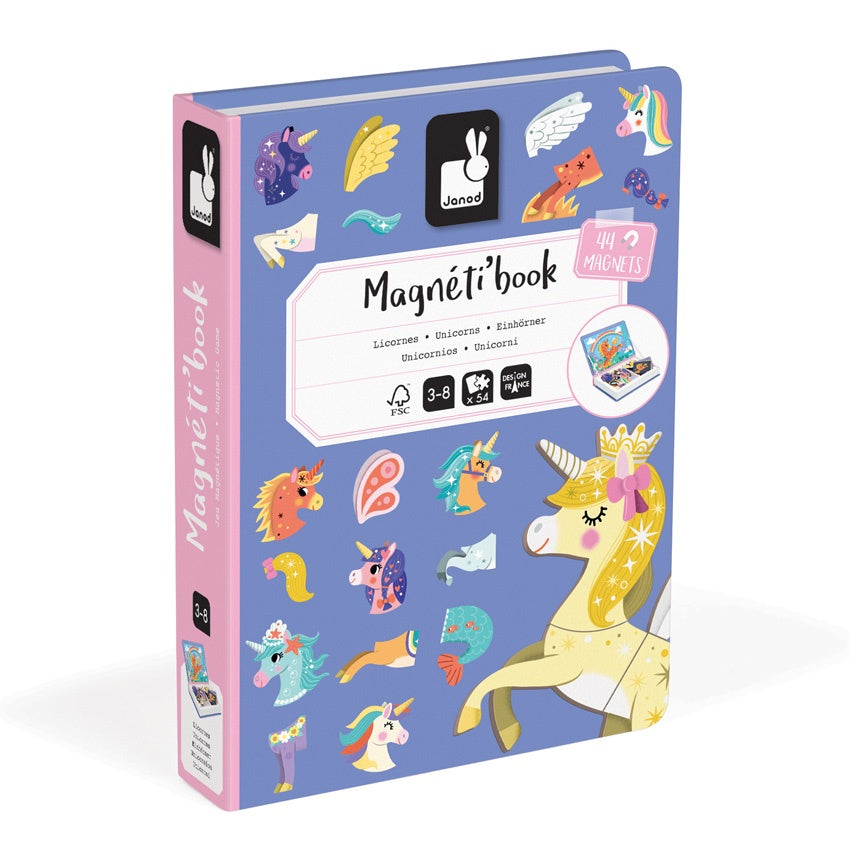 Janod - Magnetic Book - Unicorns