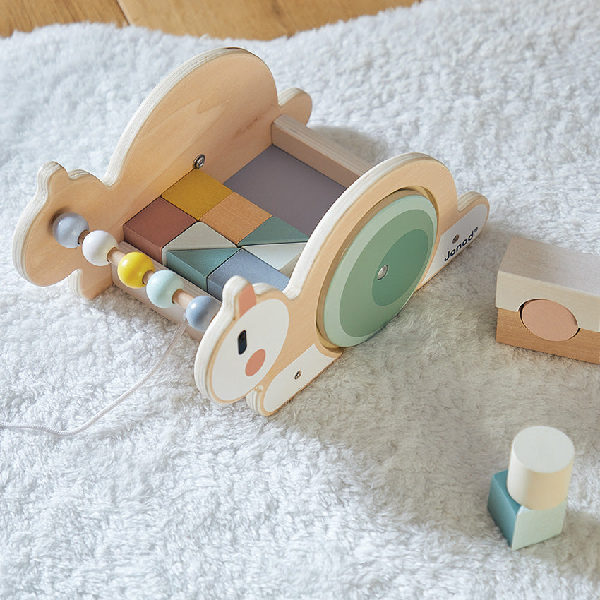 Janod - Cocoon  Pull Along Snail Block