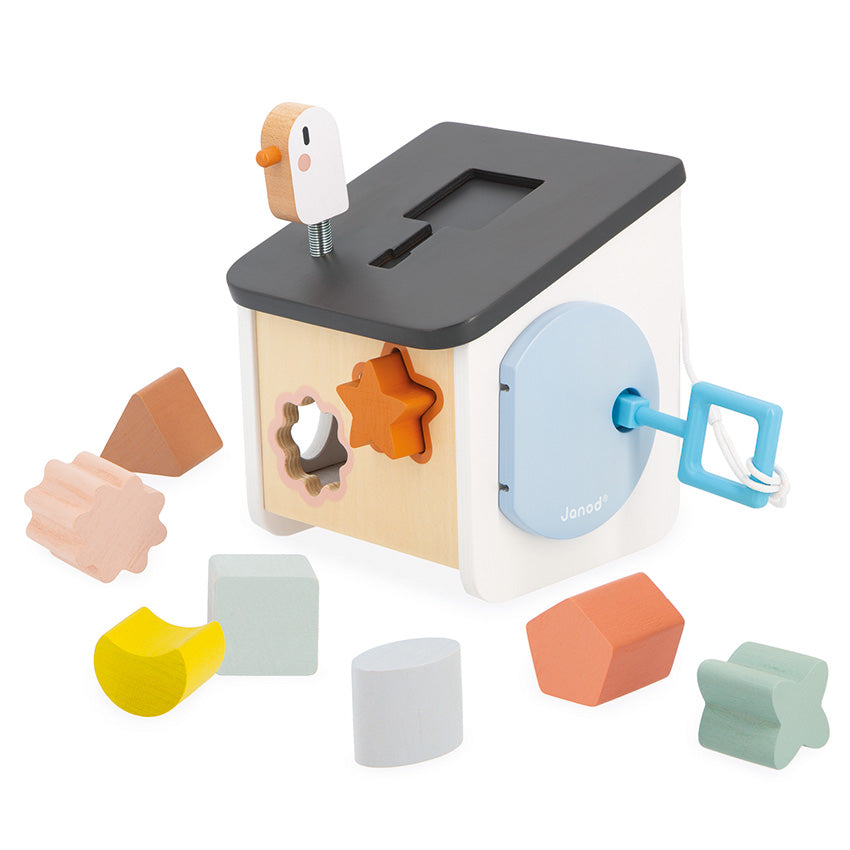 Janod - Cocoon Bird House Shape Sorter
