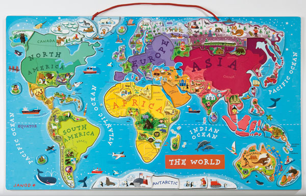 Janod - Large Magnetic World Puzzle