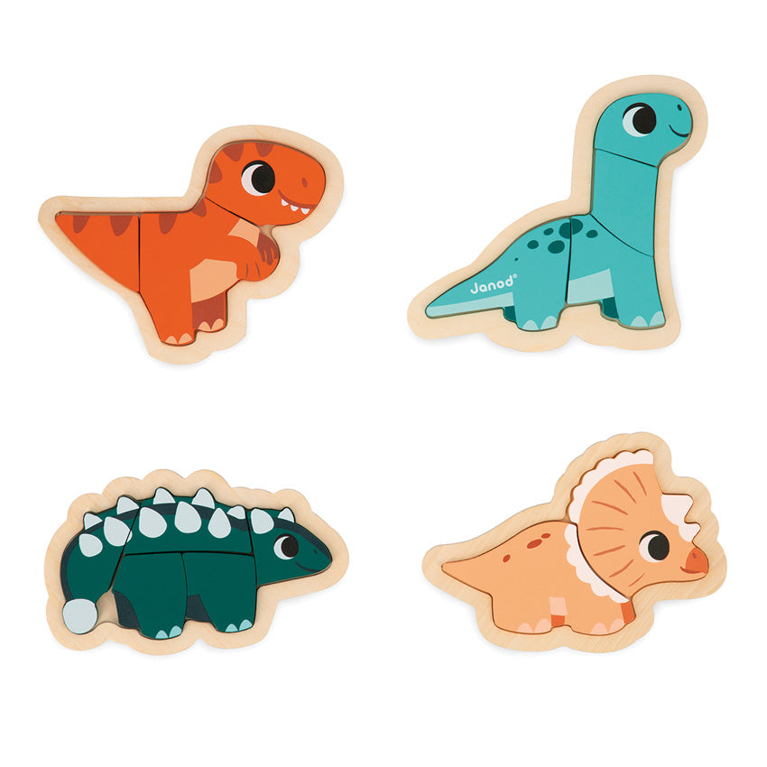 Janod - Dino Progressive Wooden Puzzle