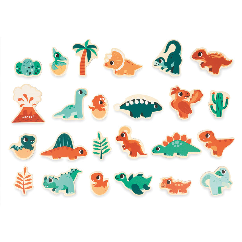 Janod - Wooden Dino Magnets