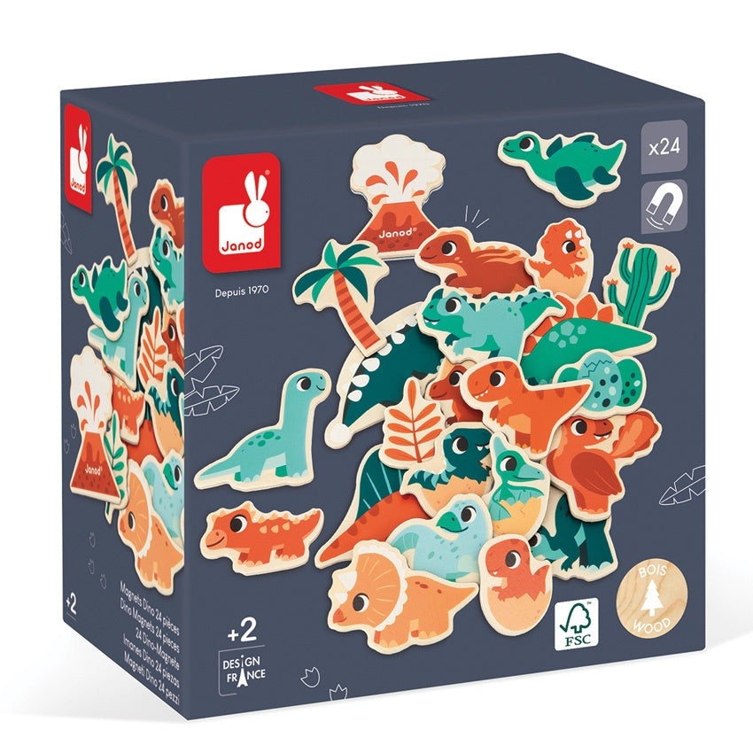 Janod - Wooden Dino Magnets