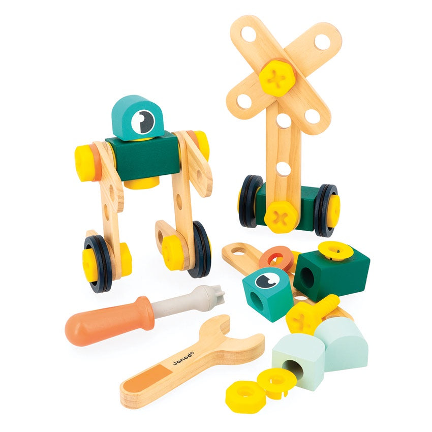 Janod - BricoKids DIY Construction Kit 50 Pcs