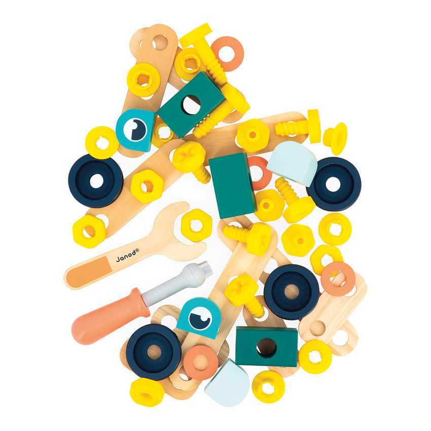 Janod - BricoKids DIY Construction Kit 50 Pcs