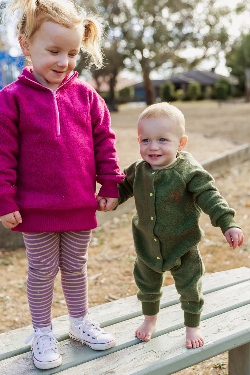 Olive + The Captain - Mauve Stripe Leggings