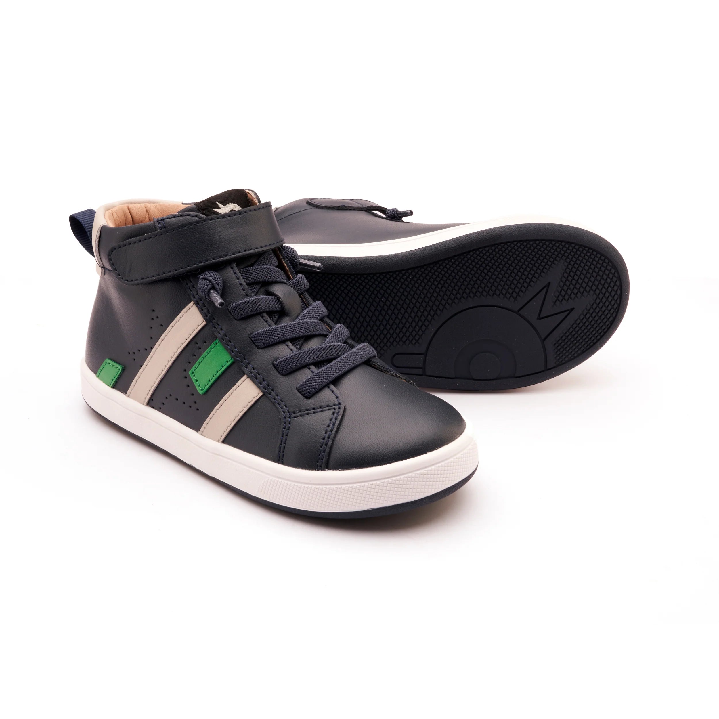 Oldsoles - Challenger Navy / Gris / Neon Green