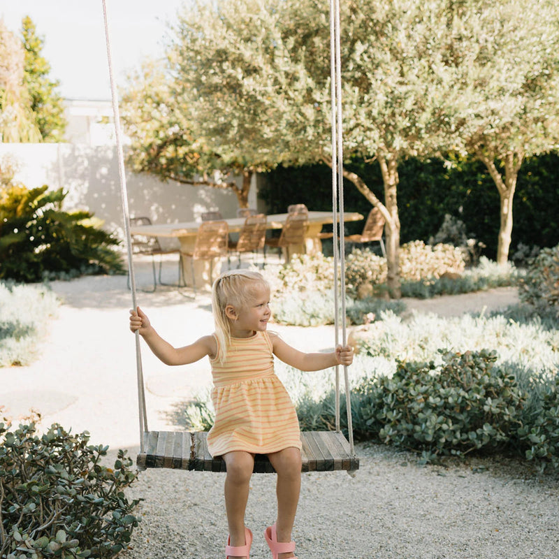 Walnut Melbourne - Wren Dress - Terry Stripe Yellow
