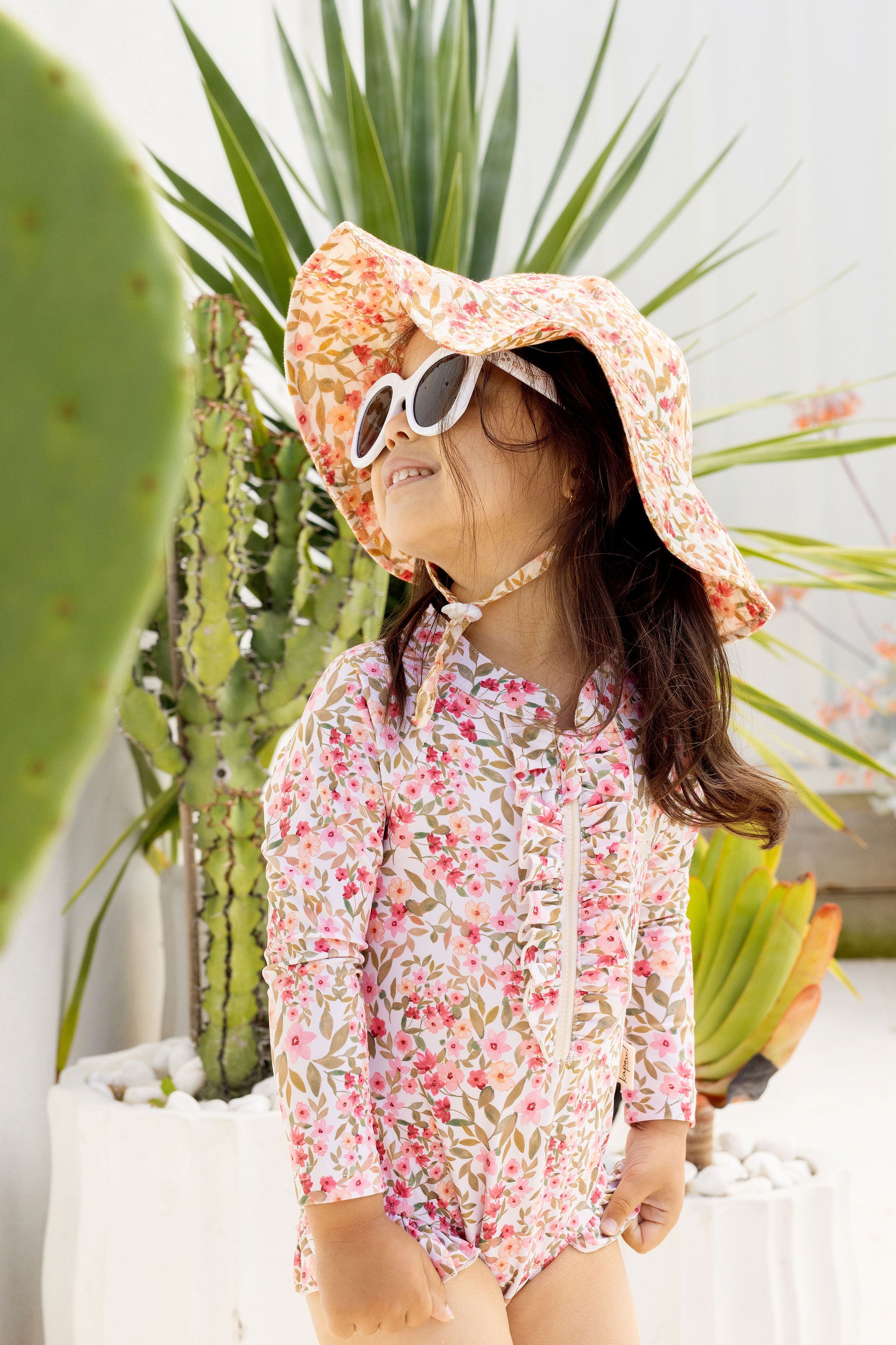 Kapow Kids - Spring Blossom Rashie Swimsuit