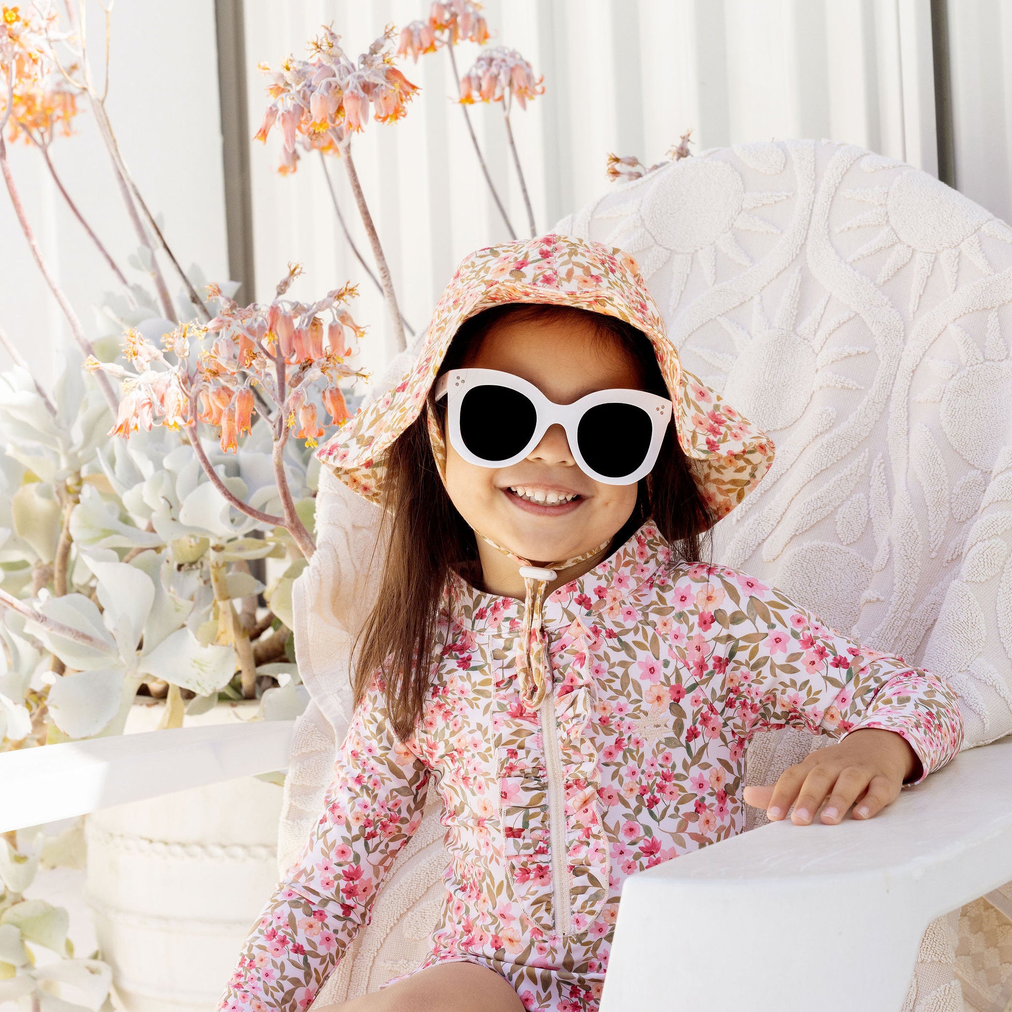 Kapow Kids - Spring Blossom Rashie Swimsuit