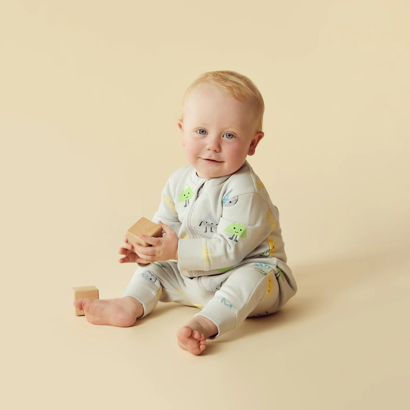 Wilson & Frenchy - Bluebell Organic Terry Growsuit