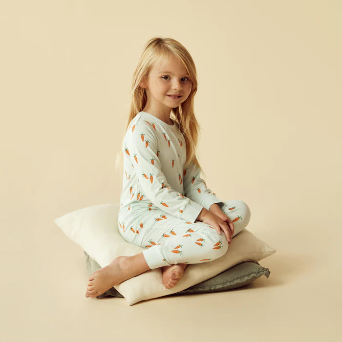Wilson & Frenchy - Cute Carrots Organic Long Sleeve Pjs Set