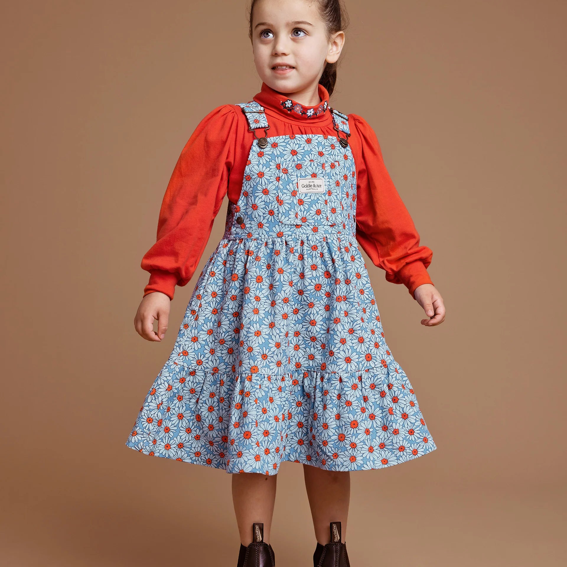 Goldie + Ace - Sofia Embroidered Skivvy - Red