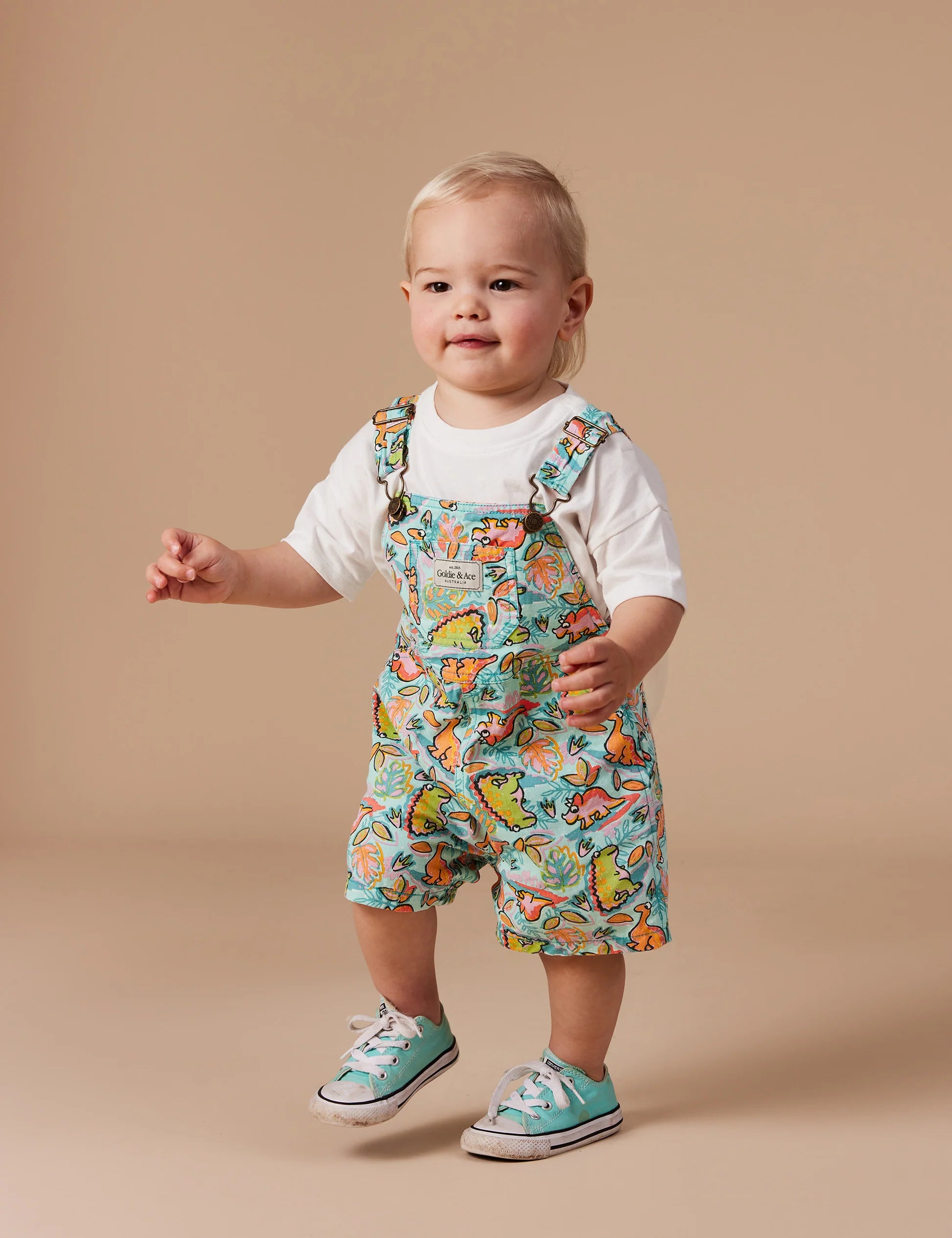Goldie & Ace - Burton Dino Jungle Denim Overalls