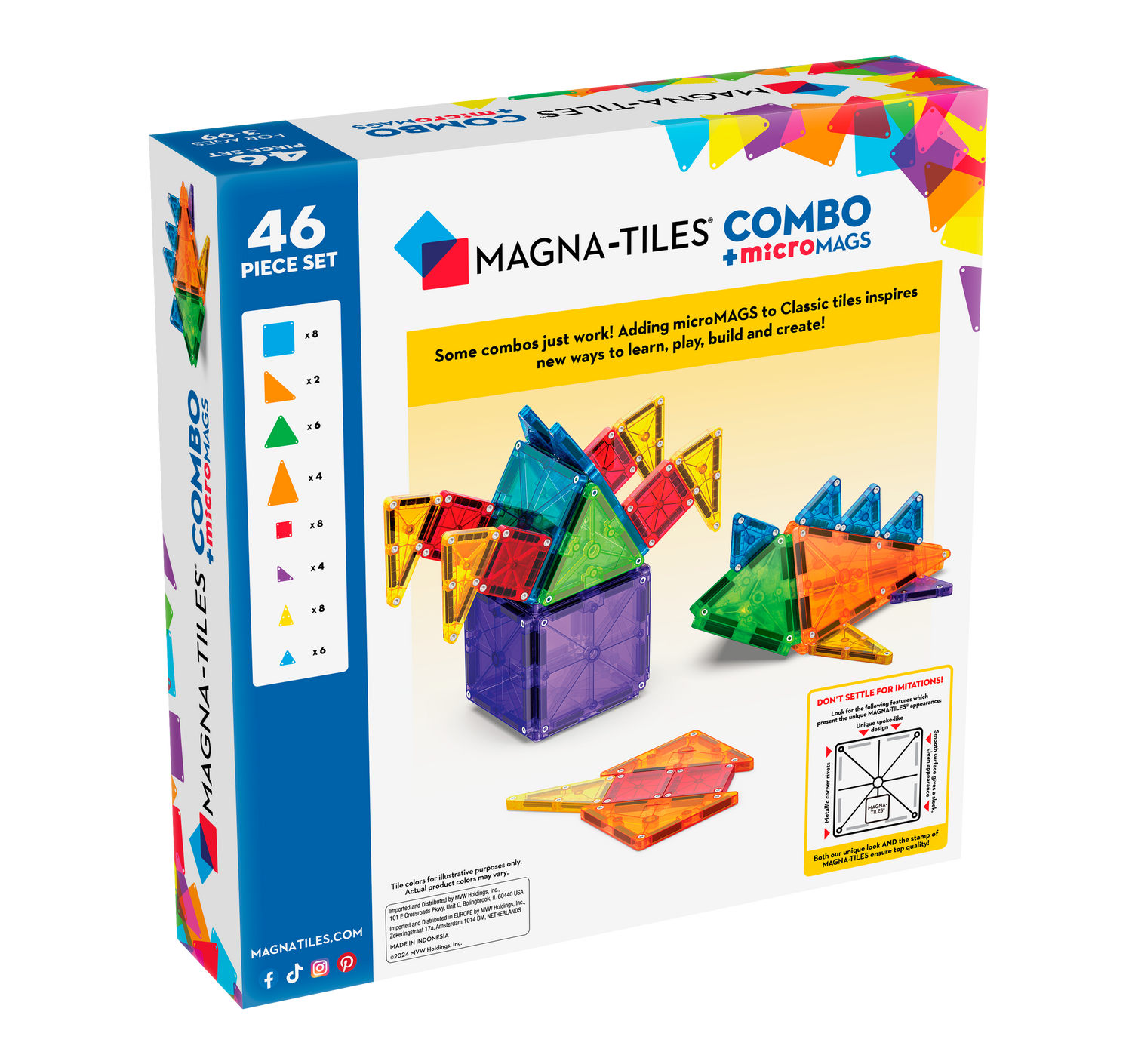 Magna-Tiles - Combo + microMAGS 46pc set