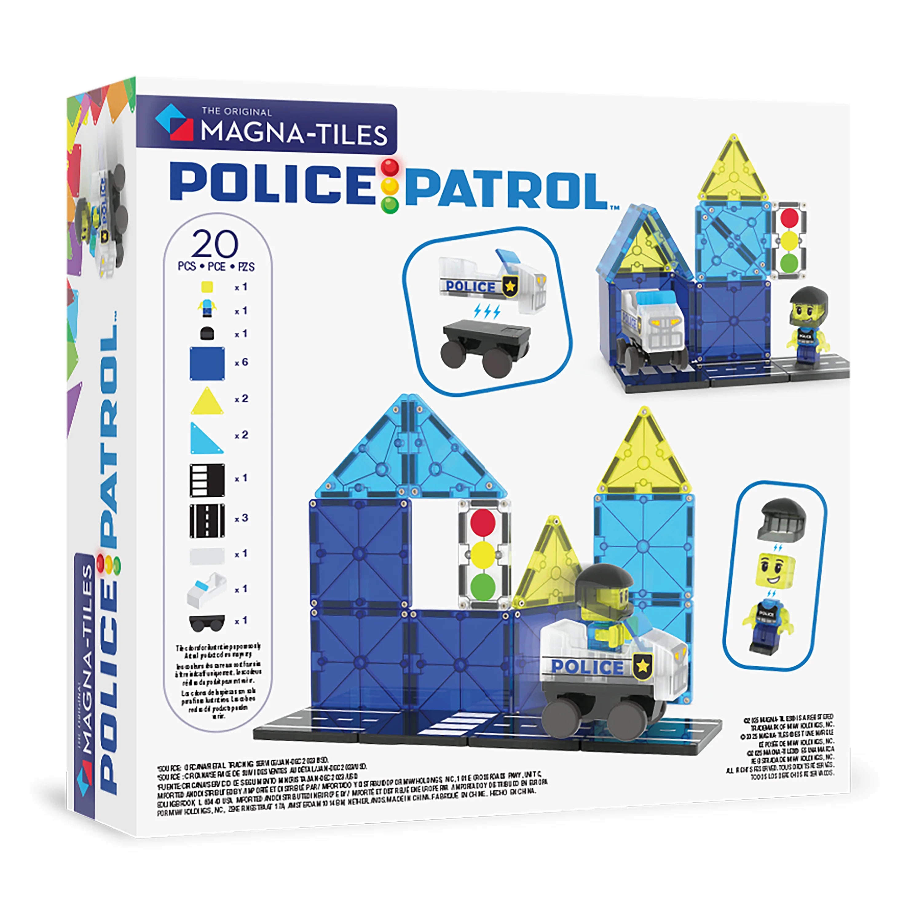 Magna-Tiles - Police Patrol 20 Pc Set