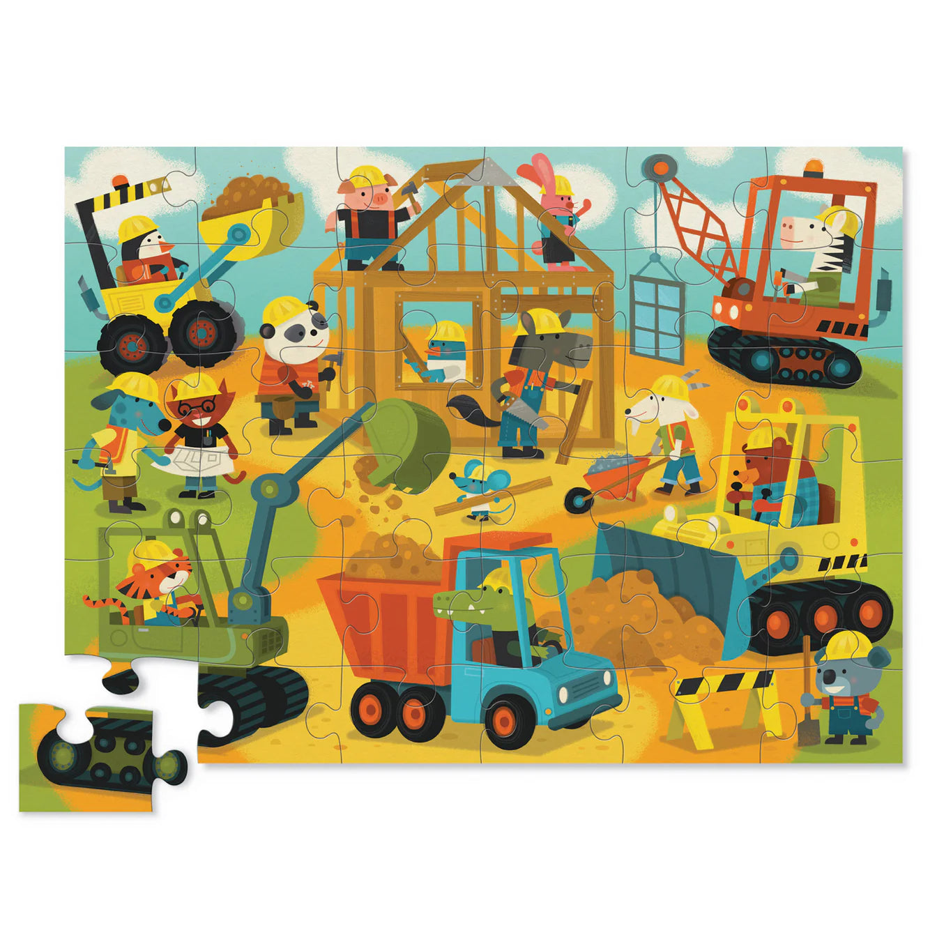 Crocodile Creek - Floor Puzzle 36pc - Busy Builders