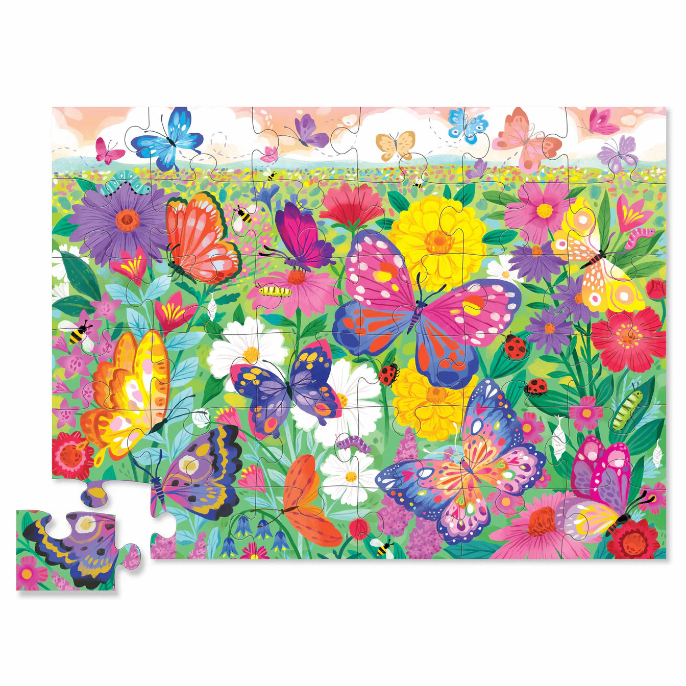 Crocodile Creek - 36 pc Floor Puzzle  - Butterfly Garden