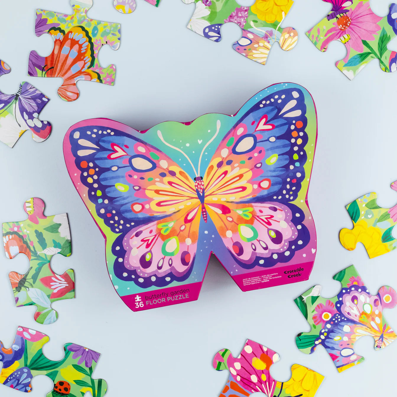 Crocodile Creek - 36 pc Floor Puzzle  - Butterfly Garden