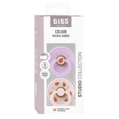 BIBS - STUDIO Colour 2 Pack Ladybug - Violet Sky/Petal