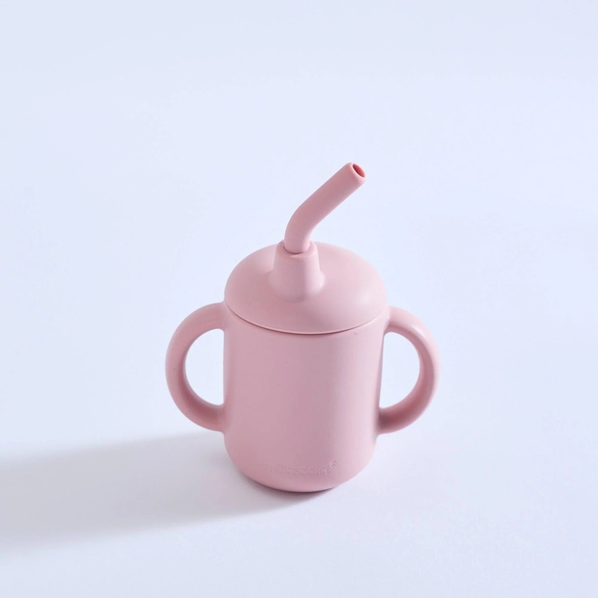 Milk Addict - Silicone Handled Cup - Mauve