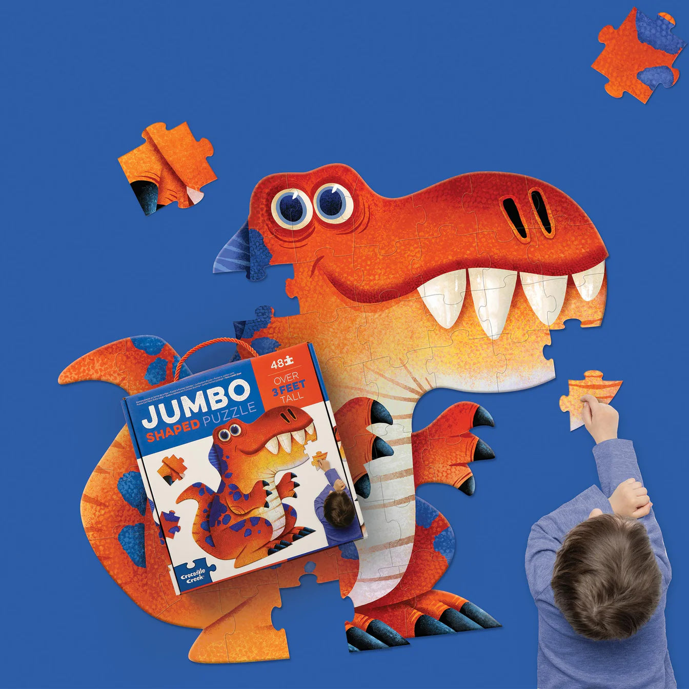 Crocodile Creek - Jumbo Shaped Puzzle 48pc - Dinosaur