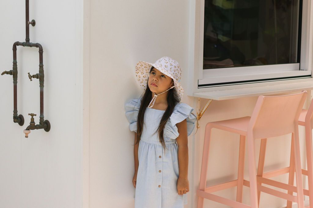 Acorn Kids - Amber Blooms Wide Brim Sunhat