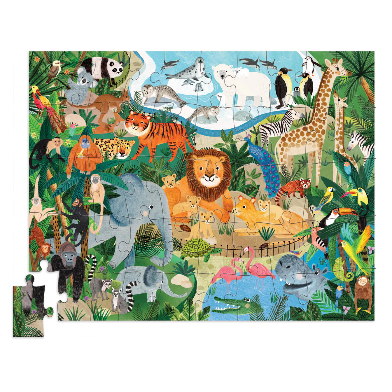 Crocodile Creek - Puzzle 50pc - At the Zoo