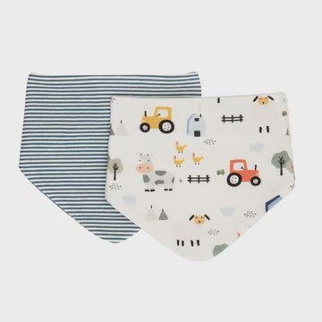 All 4 Ella - Bandana bibs 2pk - Barnyard