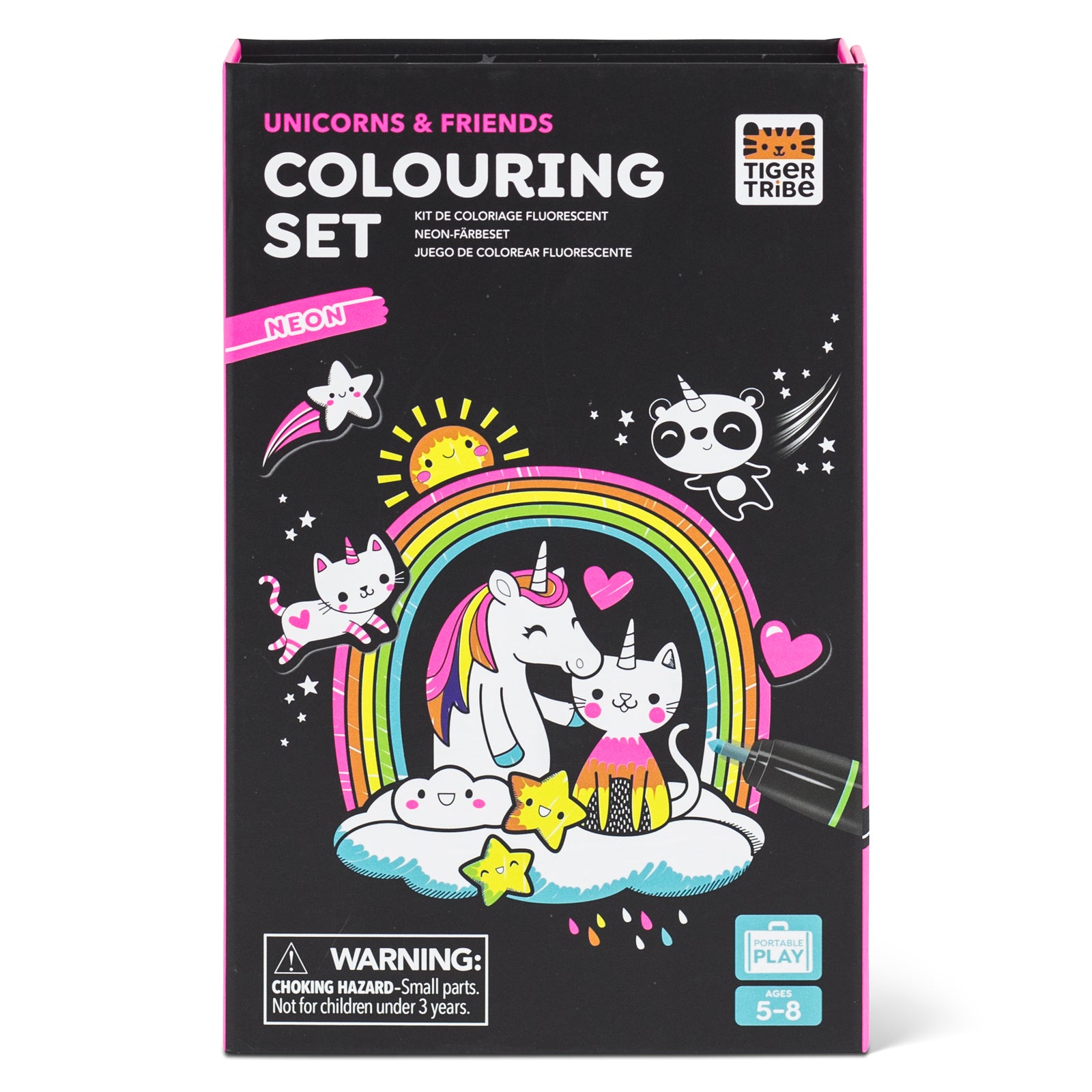 Tiger Tribe - Colouring Set - Neon - Unicorns and Friends
