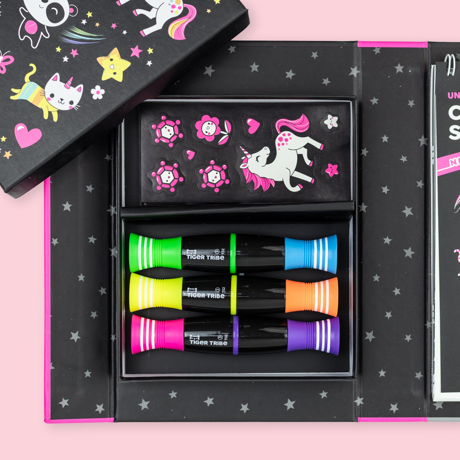 Tiger Tribe - Colouring Set - Neon - Unicorns and Friends
