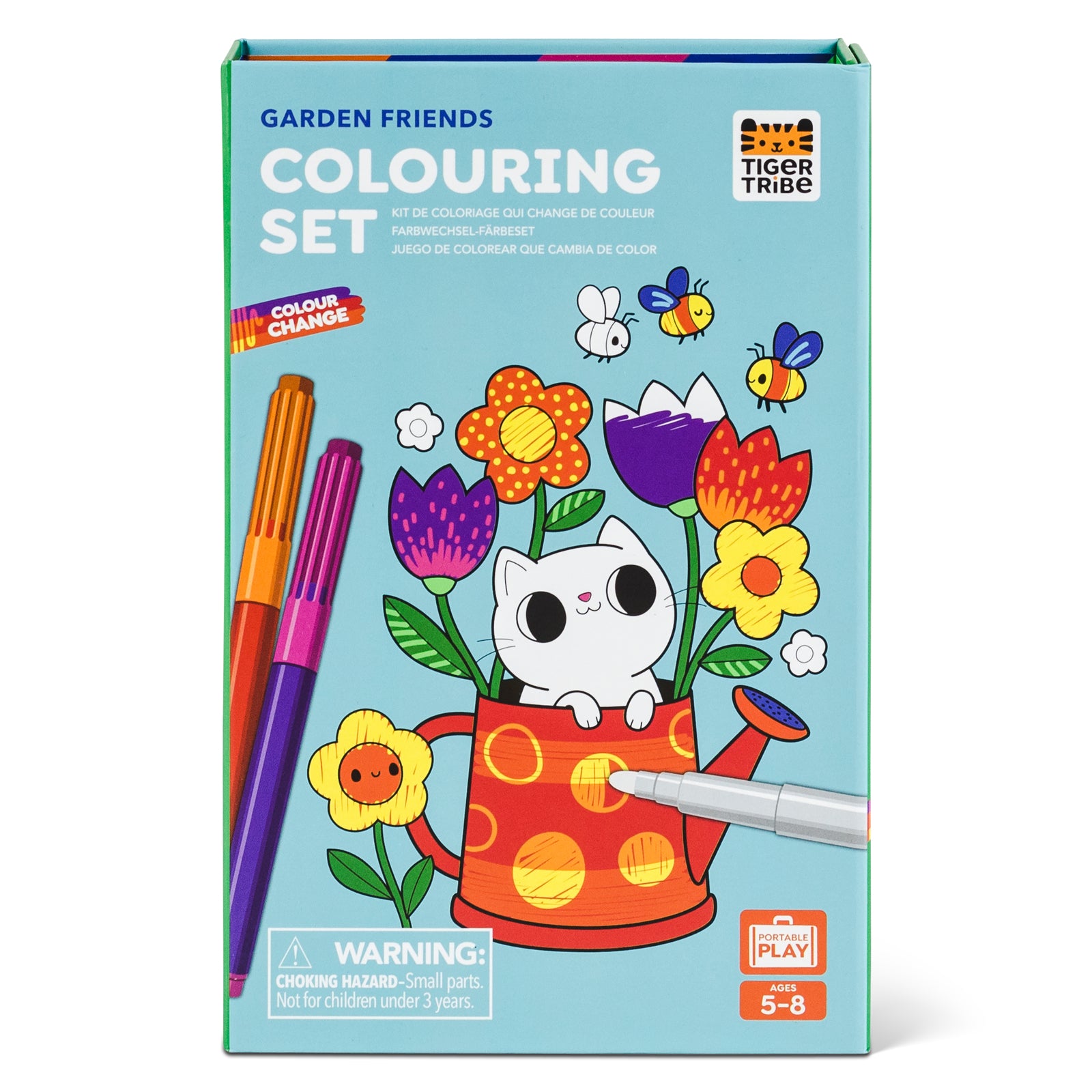 Tiger Tribe - Colour Changing Colouring Set - Garden Friends