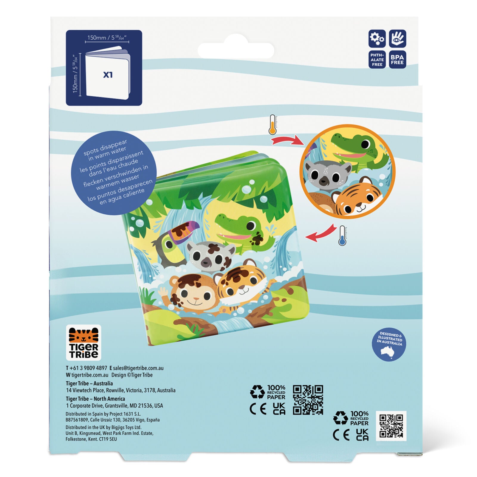 Tiger Tribe - Bath Book - Messy Jungle