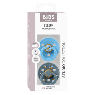 BIBS - STUDIO Colour 2 pack Bumblebee - Breeze/Petrol