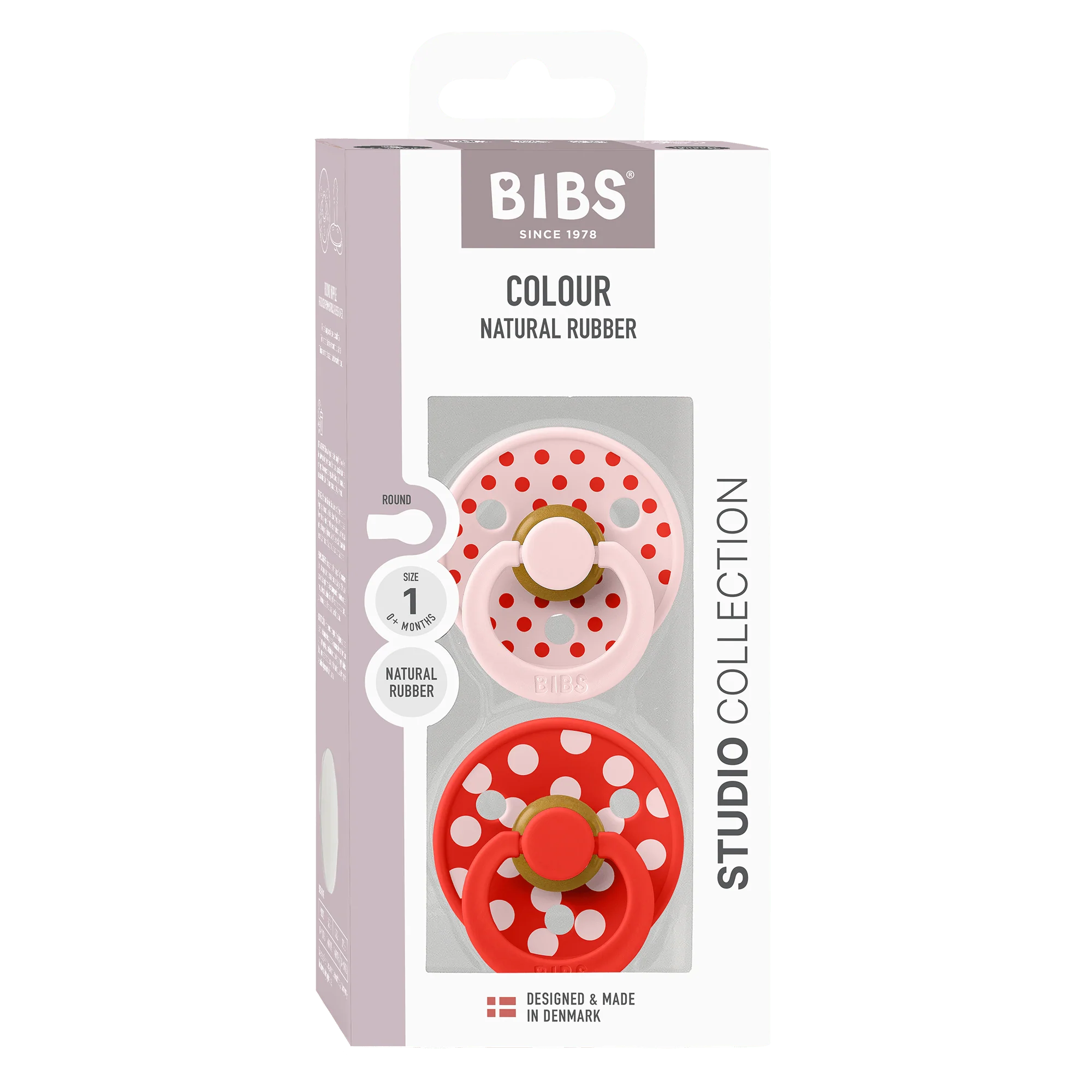 BIBS - STUDIO Colour 2 Pk - Blossom/Candy Apple
