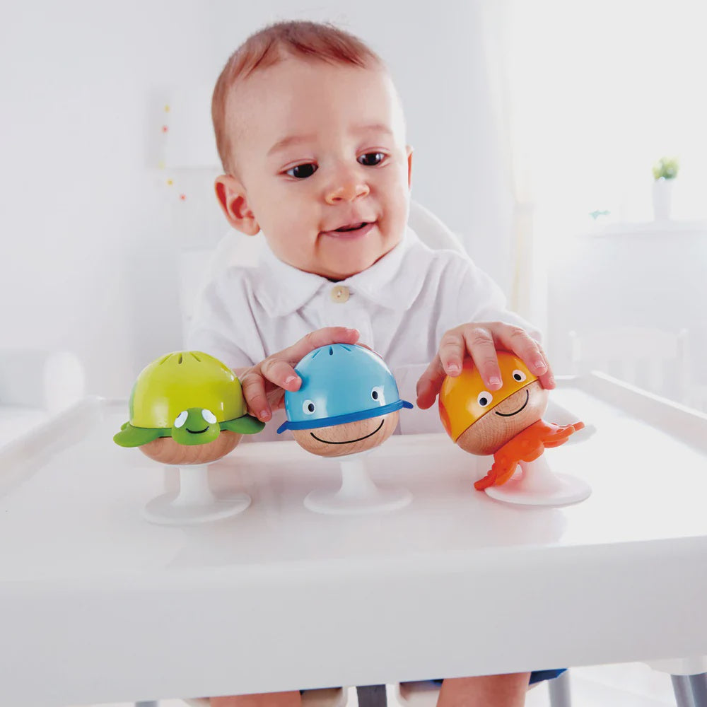 Hape - Stay-Put Rattle Set