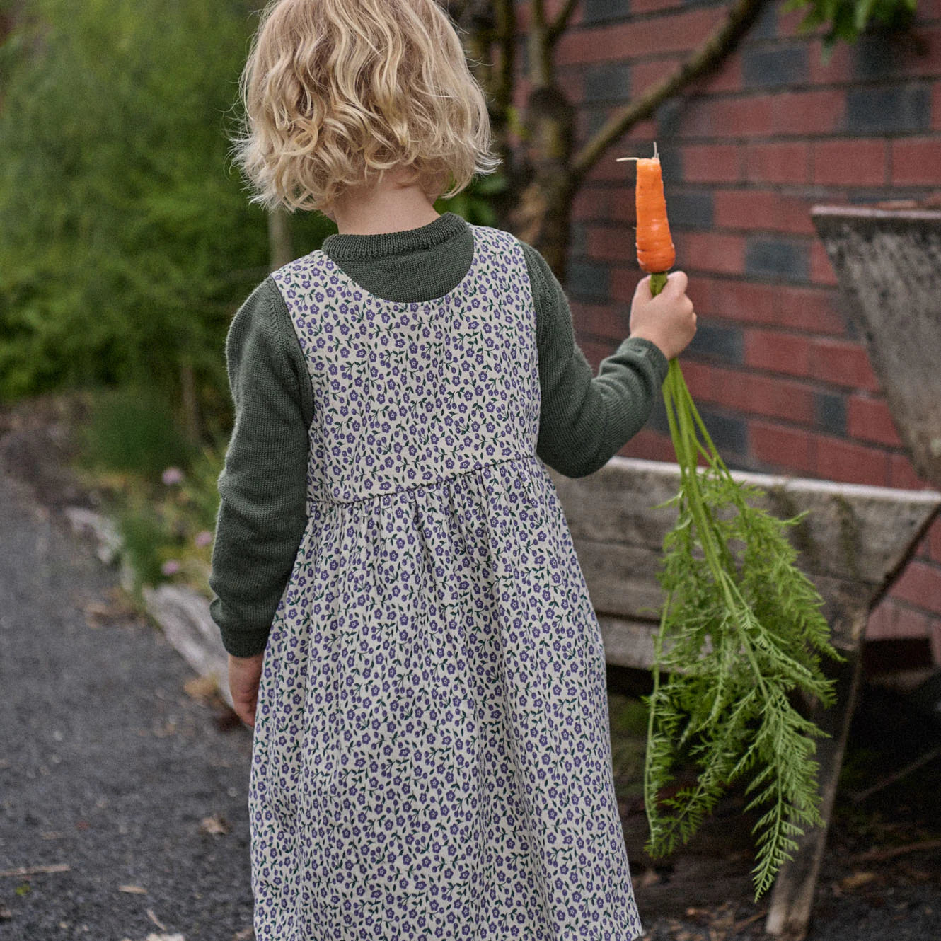 Nature Baby - Amelia Pinafore- Briarwood Heron Print