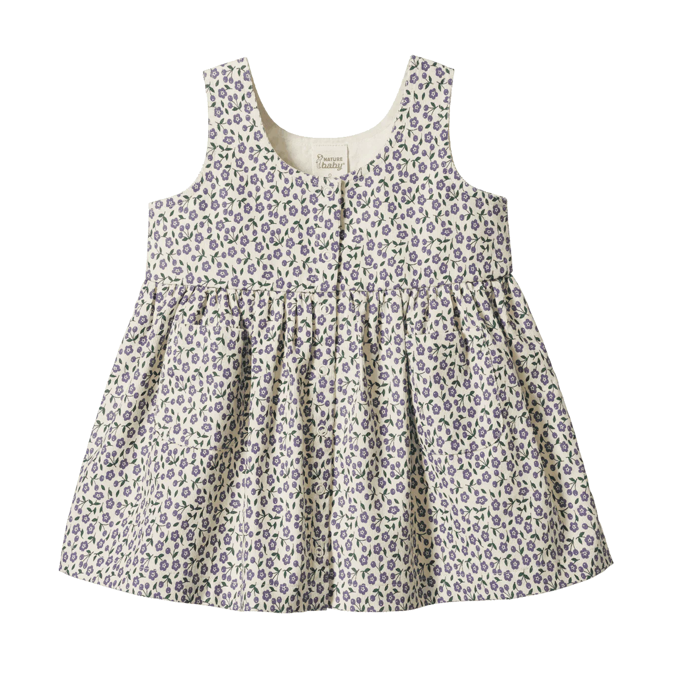 Nature Baby - Amelia Pinafore- Briarwood Heron Print