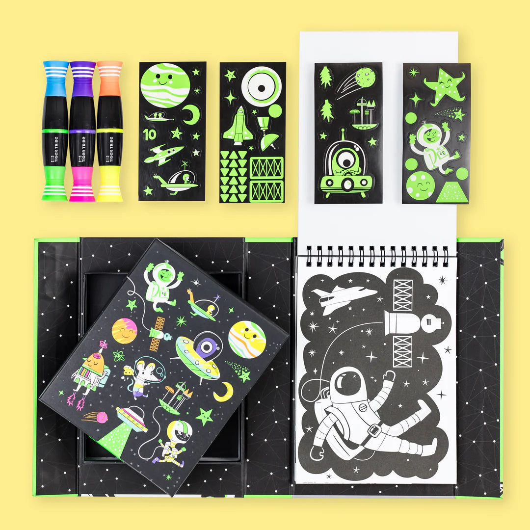 Tiger Tribe - Colouring Set - Neon - Out of Space