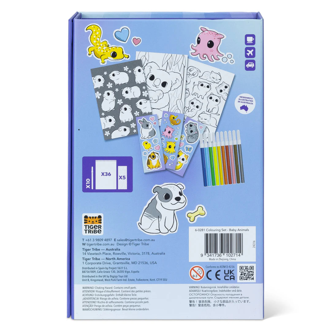 Tiger Tribe - Colouring Set - Baby Animals