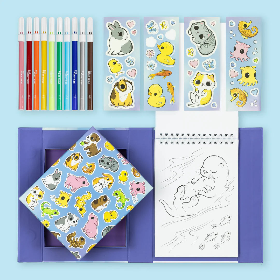 Tiger Tribe - Colouring Set - Baby Animals