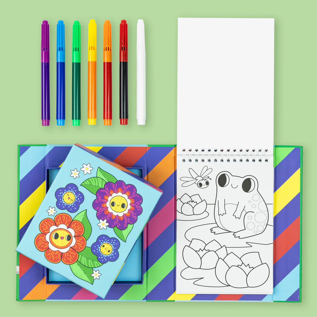 Tiger Tribe - Colour Changing Colouring Set - Garden Friends