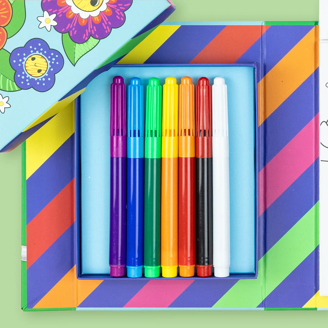 Tiger Tribe - Colour Changing Colouring Set - Garden Friends