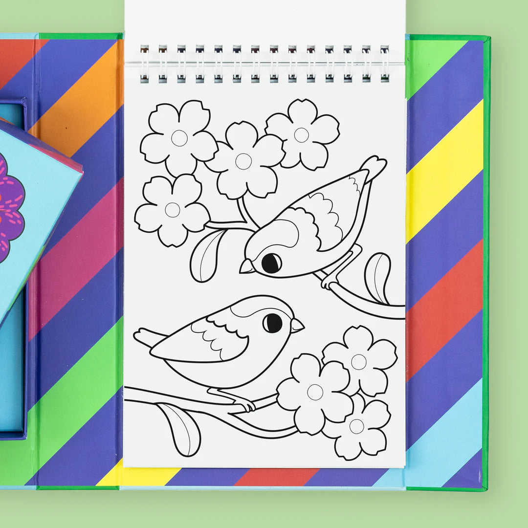 Tiger Tribe - Colour Changing Colouring Set - Garden Friends