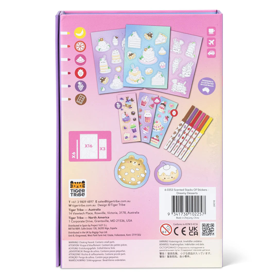 Tiger Tribe - Scented Stacks Of Stickers - Dreamy Desserts