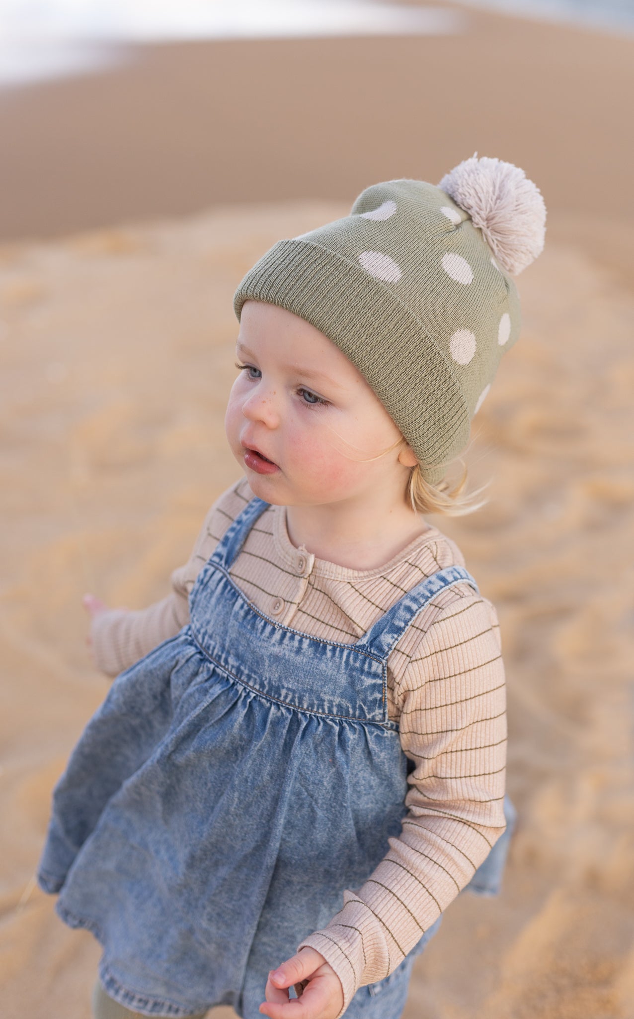 Acorn - Raindrops Merino Beanie - Sage